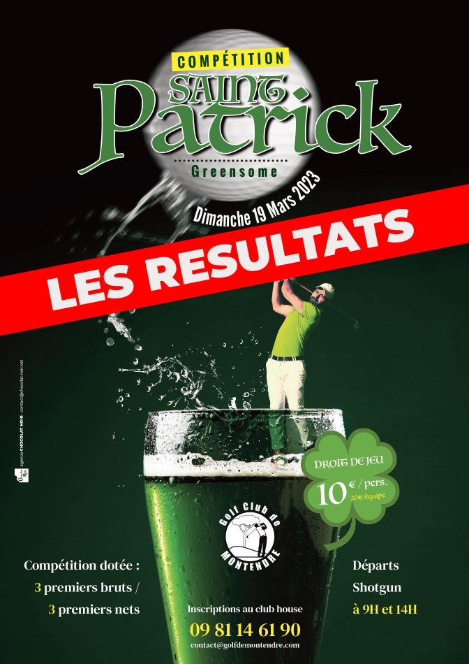Résultats compétition de la SAINT PATRICK - 19 Mars 2023